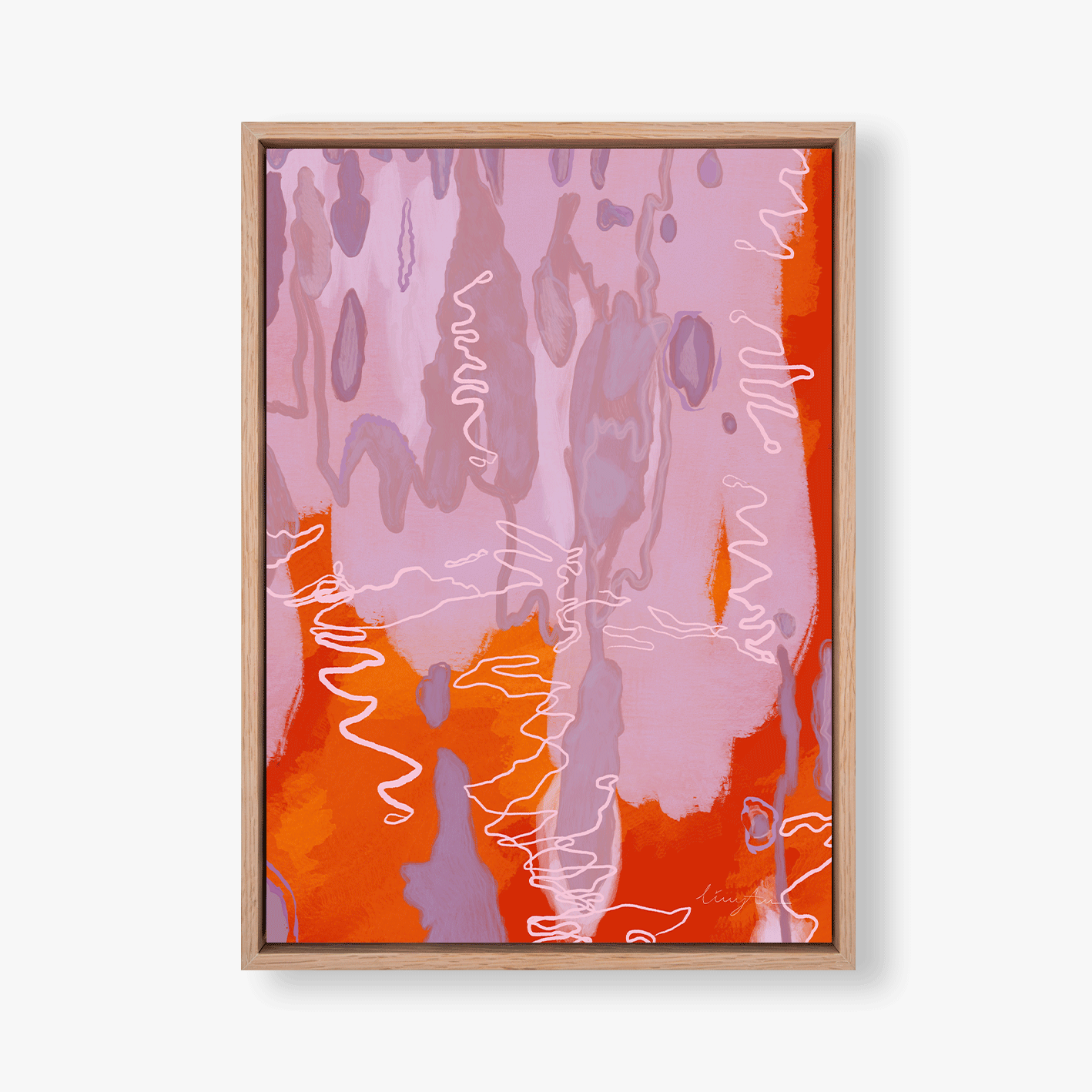 Scribbly Gum at Sunset Print