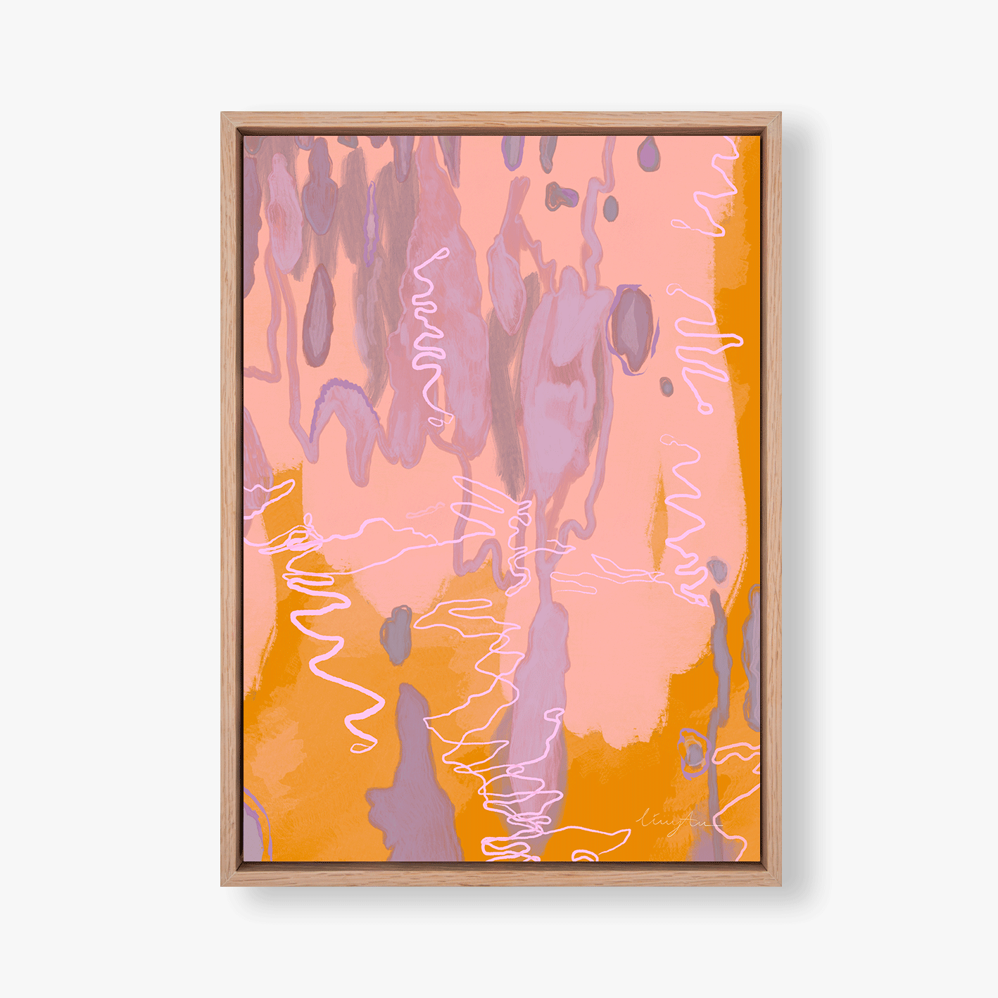 Scribbly Gum at Sunset Print