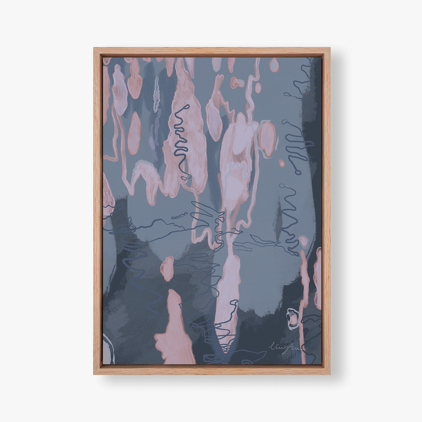 Scribbly Gum at Sunset Print
